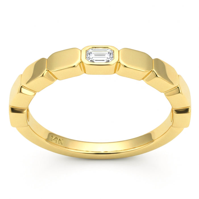 SPECIAL! .40ct G SI 14kt Yellow Gold Diamond Bezel Set Band Ring Size 7