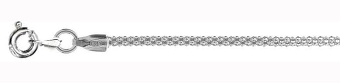 1.8MM Popcorn Chain Made in Italy .925 Sterling Silver Sizes 7-24" NEW