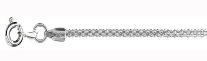 2.5MM Popcorn Chain Made in Italy .925 Sterling Silver Sizes 16-20" NEW