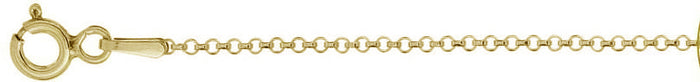 CLOSEOUT 20% OFF! 040-3MM Yellow Gold Plated Rolo Chain .925 Solid Sterling Silver Available in 16"- 20" inches NEW