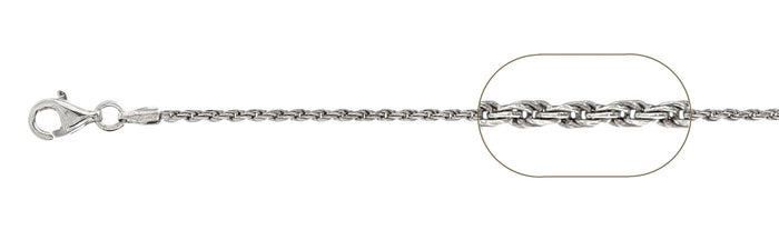 035-1.6MM Rope Chain .925 Solid Sterling Silver Sizes 16-30" NEW