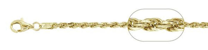 CLOSEOUT 20% OFF! 120-6MM Yellow Gold Plated Rope Chain .925 Solid Sterling Silver Sizes 8-30" NEW