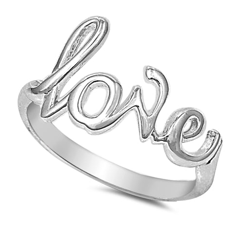 CLOSEOUT! Love Promise Band .925 Sterling Silver Ring