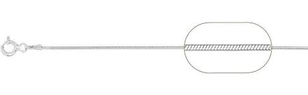 020-1MM Snake Chain .925 Solid Sterling Silver Sizes 16-30" NEW