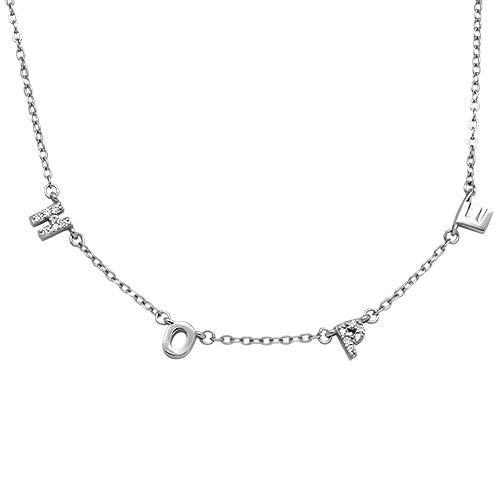 CLOSEOUT! Cubic Zirconia Hope .925 Sterling Silver Necklace