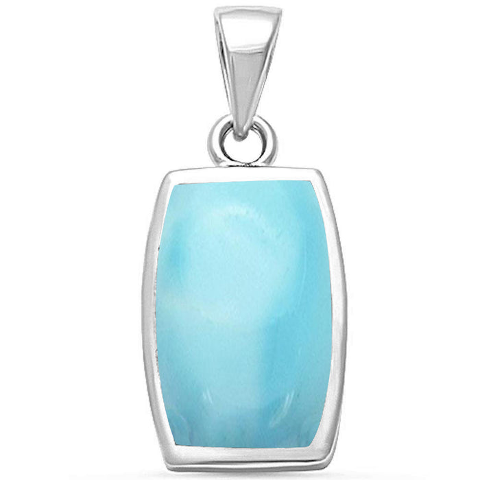 Natural Larimar .925 Sterling Silver Pendant
