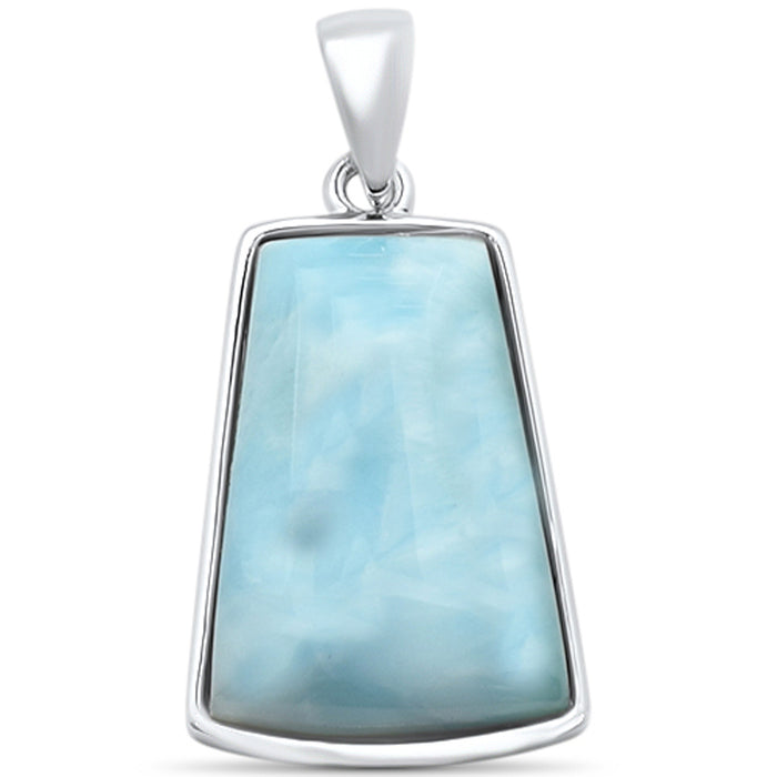 Natural Larimar .925 Sterling Silver Pendant