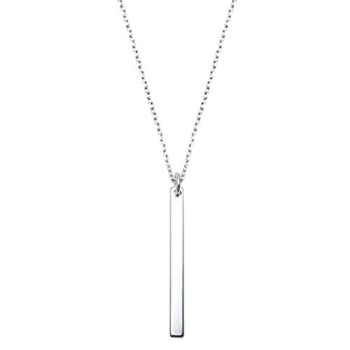 CLOSEOUT! Engraveable Bar .925 Sterling Silver Necklace