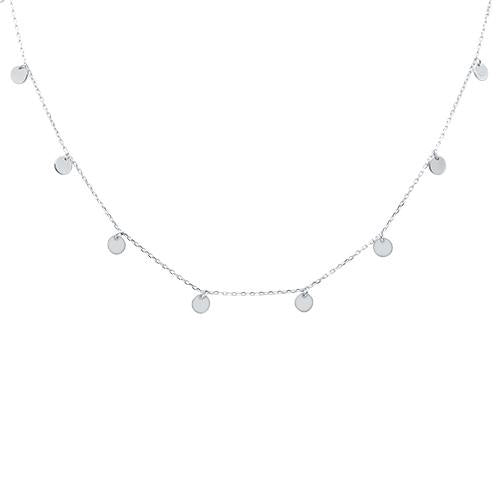 CLOSEOUT!Plain Hammered Disc .925 Sterling Silver Necklace Three COLORS Available!