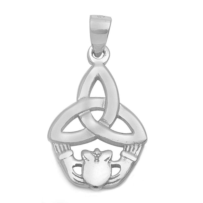 CLOSEOUT!Celtic Design Irish Claddagh .925 Sterling Silver Pendant