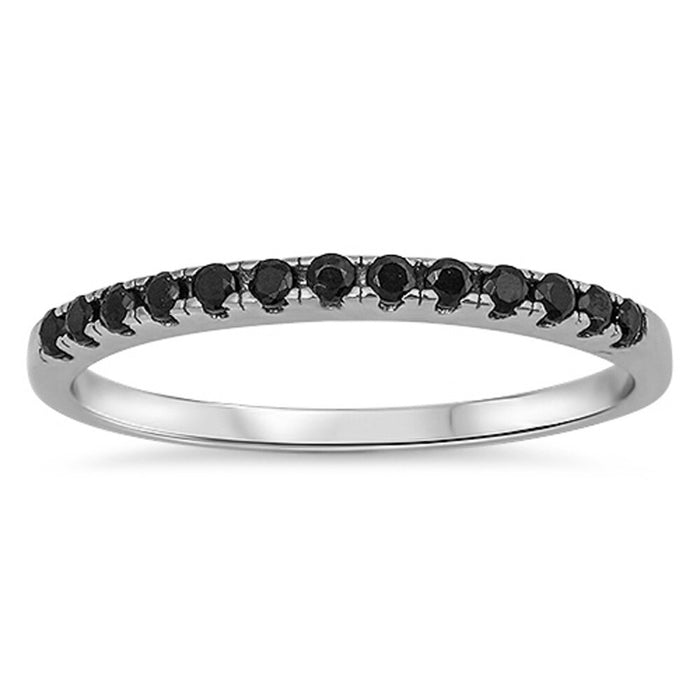 CLOSEOUT!Black Onyx .925 Sterling Silver Ring