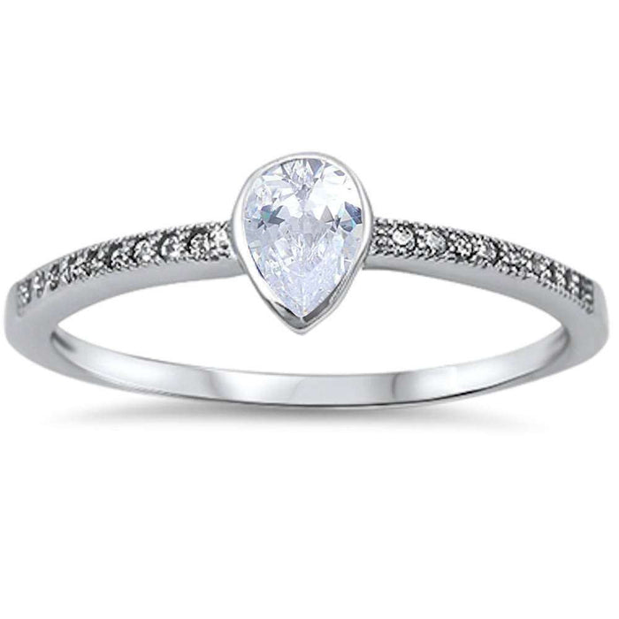 CLOSEOUT!Cubic Zirconia Fashion .925 Sterling Silver Ring Size 4