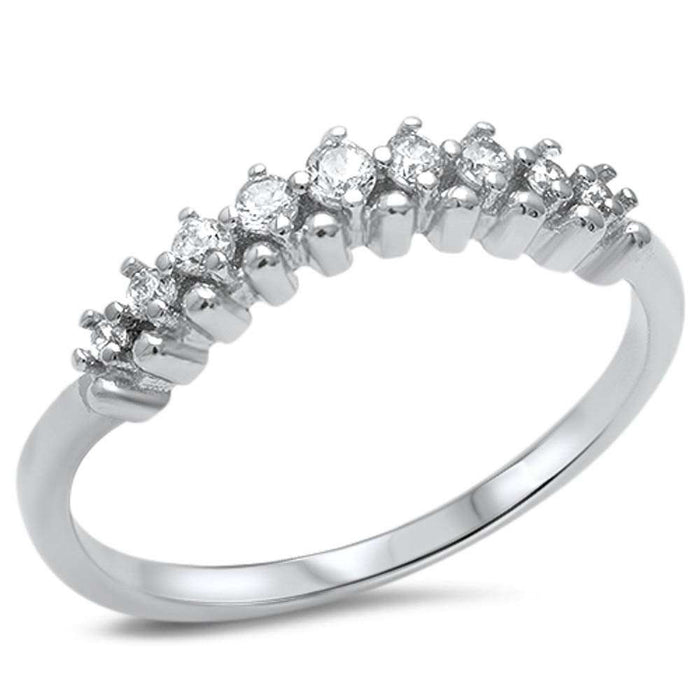 CLOSEOUT! New Design Cz .925 Sterling Silver Fashion Ring