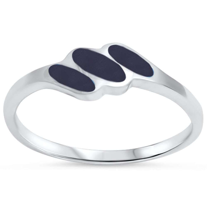 CLOSEOUT!Black Onyx .925 Sterling Silver Ring