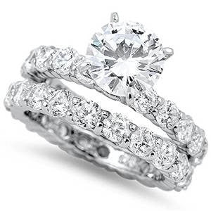 CLOSEOUT! 3Ct Round Cz Engagement Ring Sizes 4-12