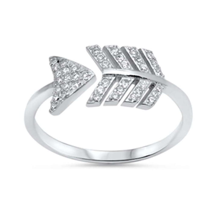 CLOSEOUT! Arrow Cubic Zirconia .925 Sterling Silver Ring
