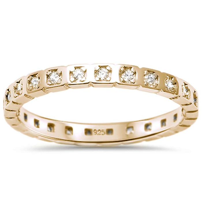 CLOSEOUT! Yellow Plated Round Eternity Engagement .925 Sterling Silver Ring