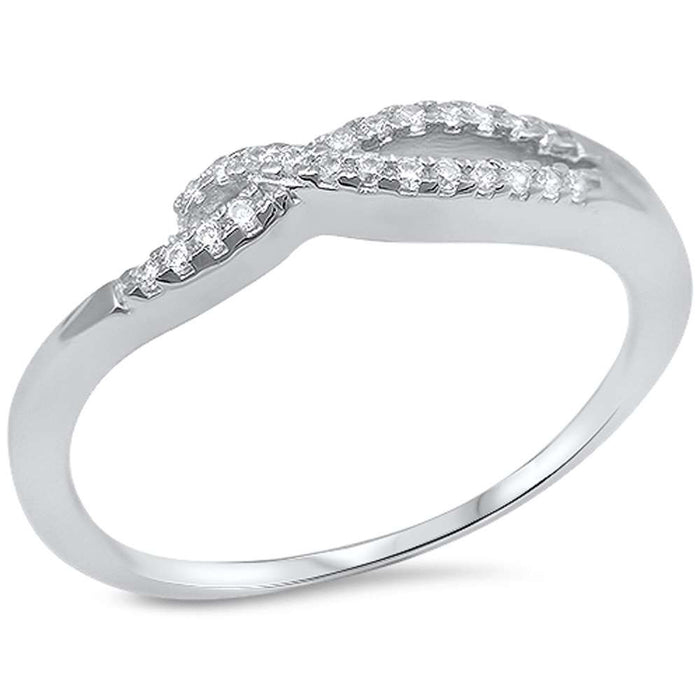 CLOSEOUT!New Style Cz Infinity .925 Sterling Silver Ring