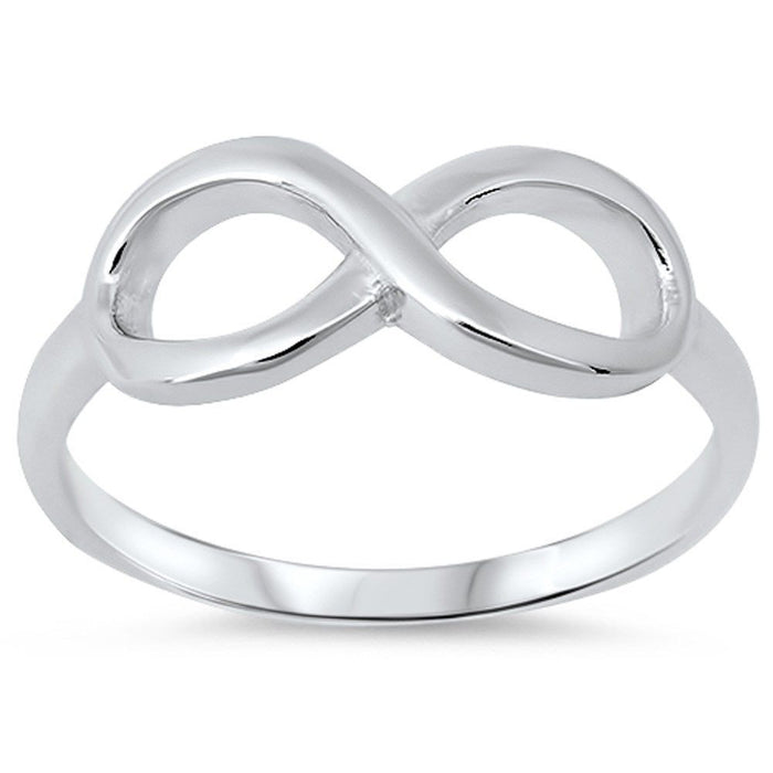 CLOSEOUT!Plain Infinity .925 Sterling Silver Ring
